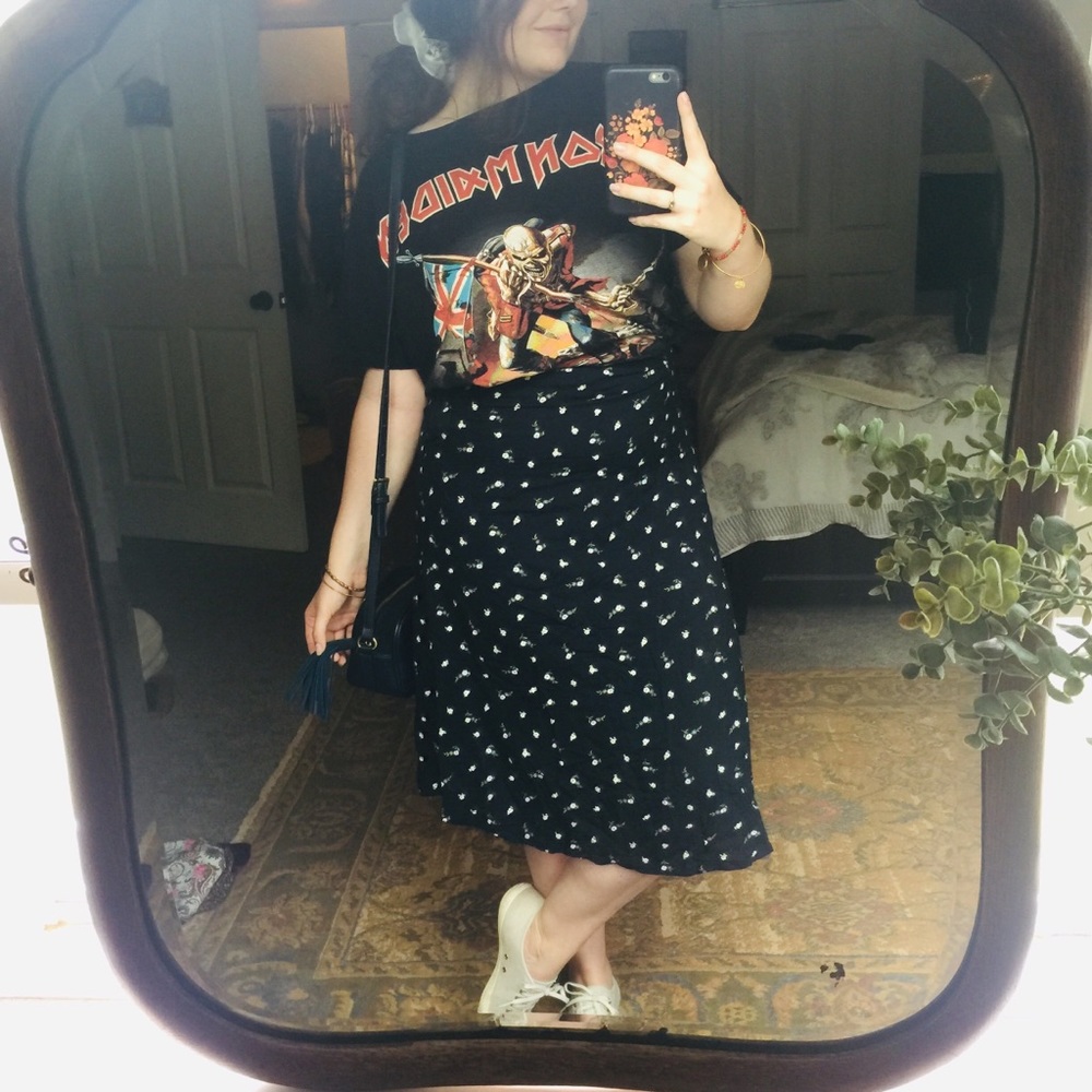 Iron maiden distressed band tee